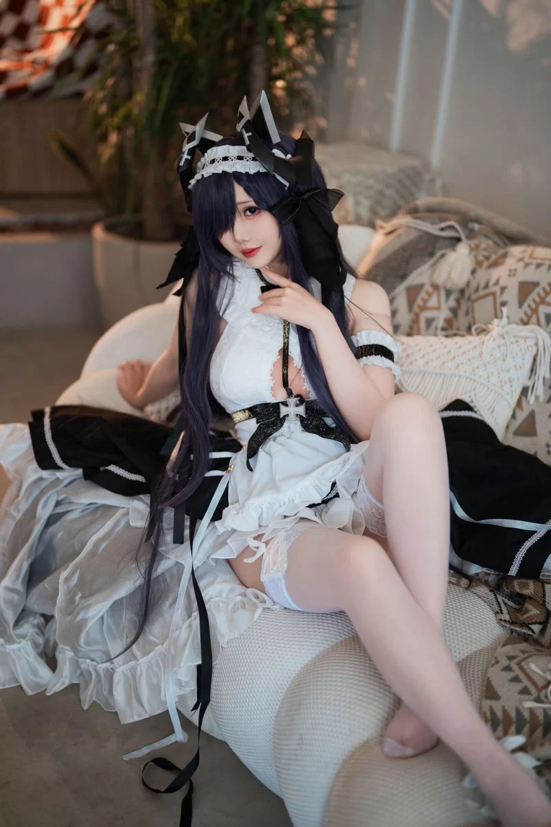 Cosplay 面饼仙儿 Vol.143 碧蓝航线 奥古斯特 女仆 [44P-572M][百度网盘]【44P+572M】