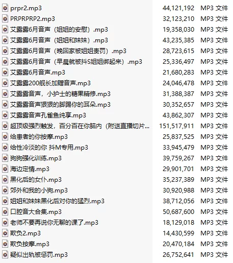 ASMR #艾露露 舰长音声&特典合集 [MP3版][6小时合集]【1+818m】