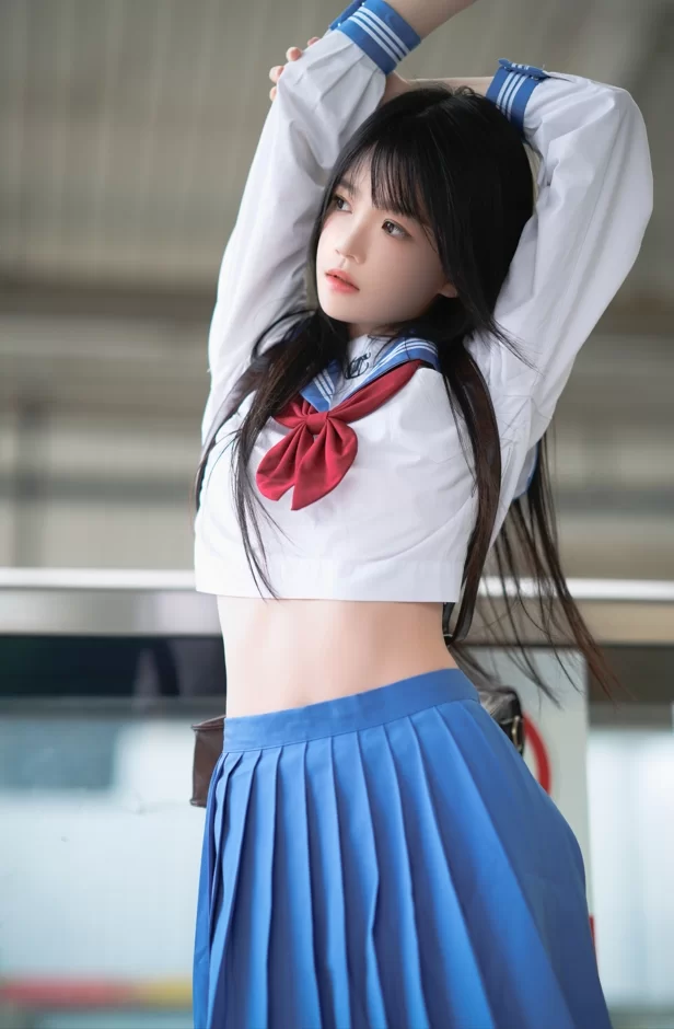 国产coser 桜桃喵 - 地铁JK 33P-304M【33P+304M】