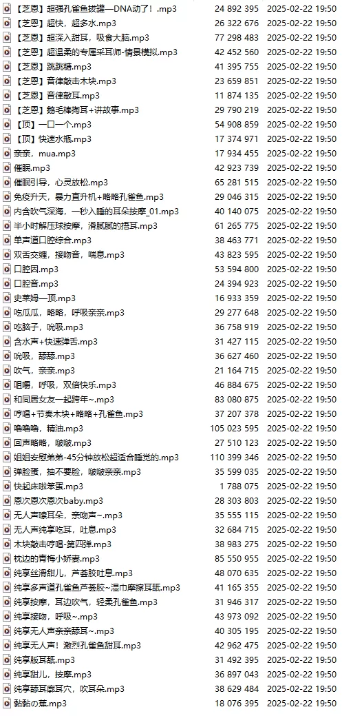 ASMR #芝恩㱏 2022年-2025年付费音声&特典合集【1+8.46G】