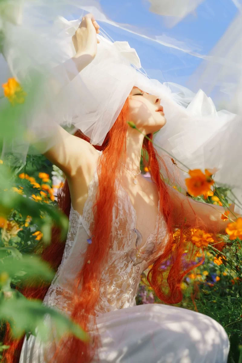 Cosplay 蠢沫沫 Vol.335 花丛婚纱[67P-517M][百度网盘]【67P+517M】