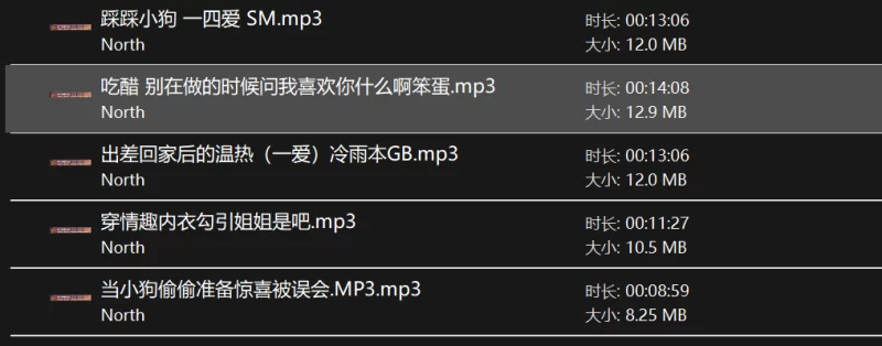 ASMR [百度盘][个人激推]North中文音声小合集+哄睡小故事[1G]【1+950m】