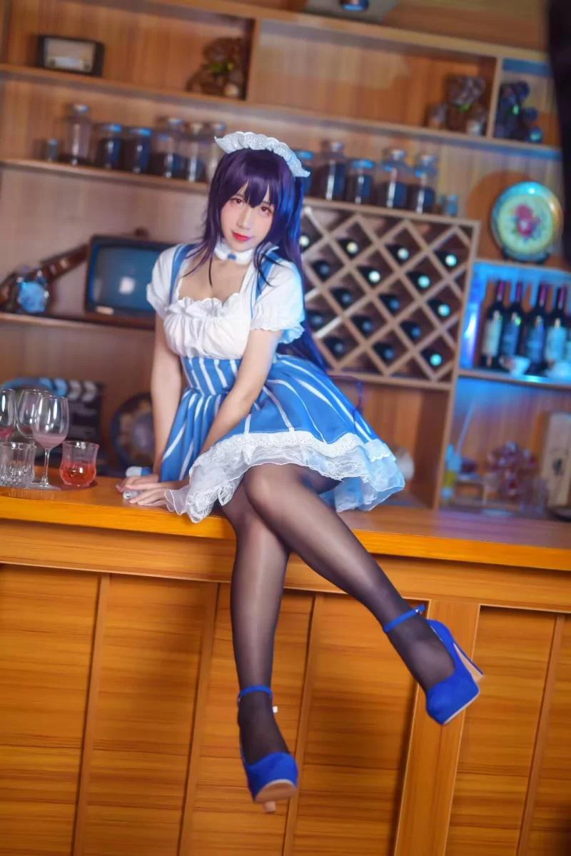 国产coser 九曲Jean - 霞之丘诗羽女仆装【34P+122M】