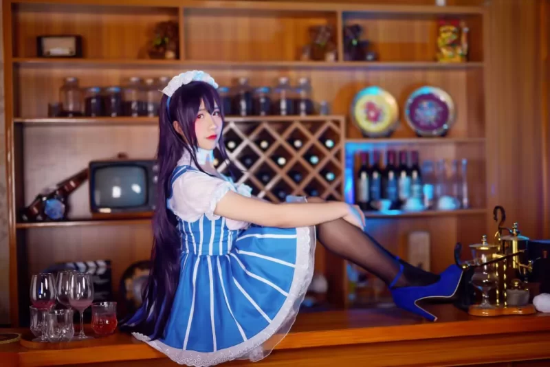 国产coser 九曲Jean - 霞之丘诗羽女仆装【34P+122M】