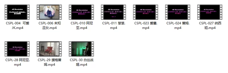合集 CSPL系列个人精选4K十部合集【10+108】