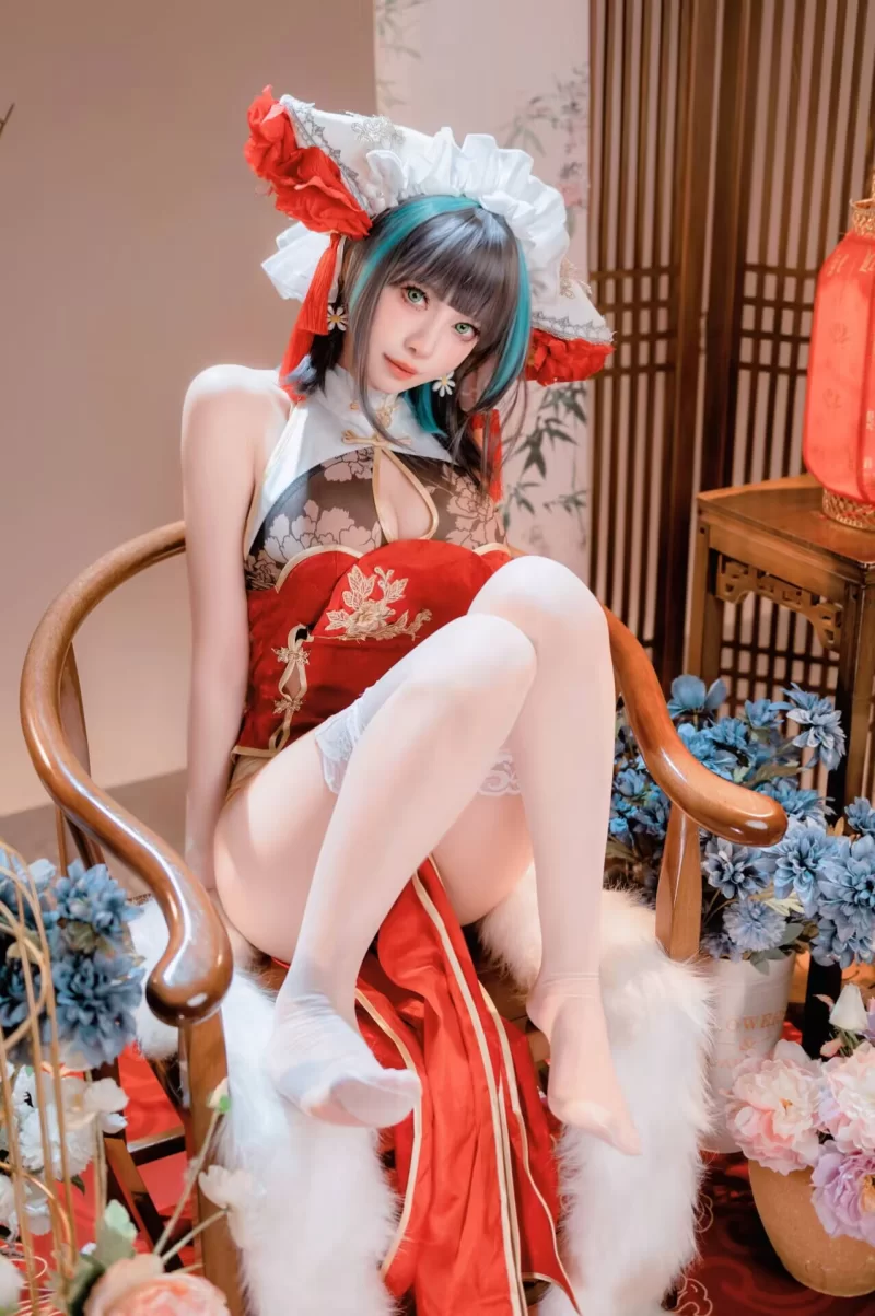 Cosplay Shika小鹿鹿 - 碧蓝航线 新年柴郡【16P+234M】
