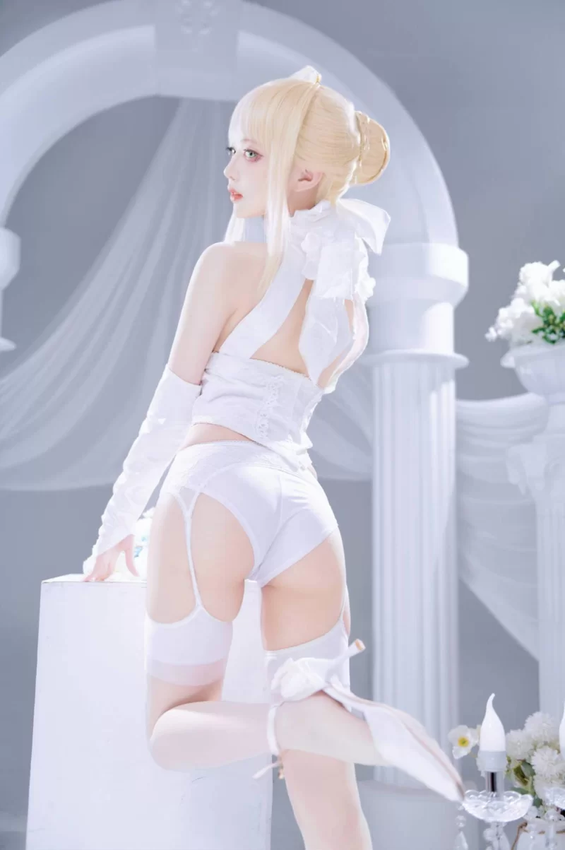 国产coser Shika小鹿鹿 - FGO Saber花嫁【22P+285M】