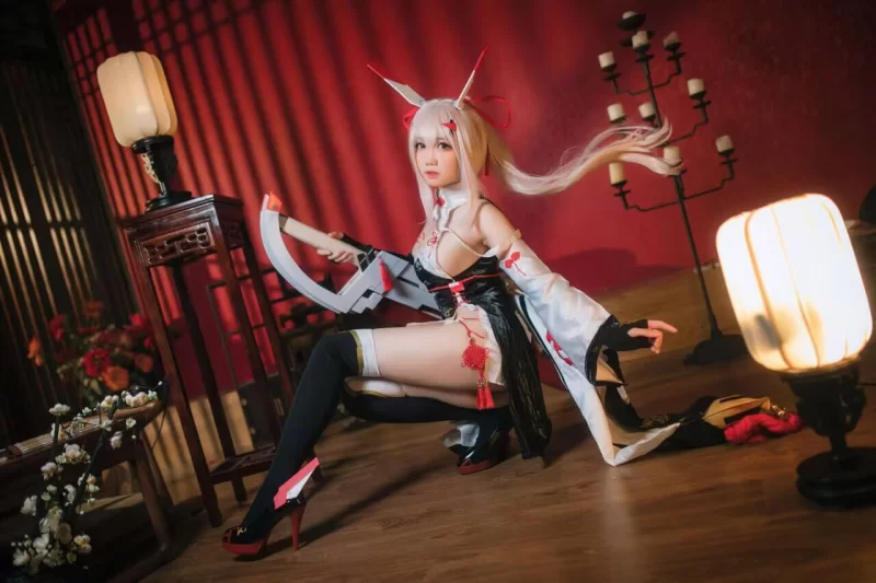 国产coser 焖焖碳 - 碧蓝航线 绫波旗袍【25P+376M】