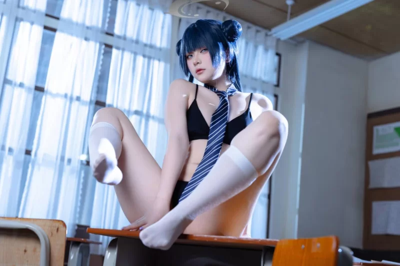 Cosplay 屿鱼 - 蔚蓝档案 妃咲 JK【61P+797M】