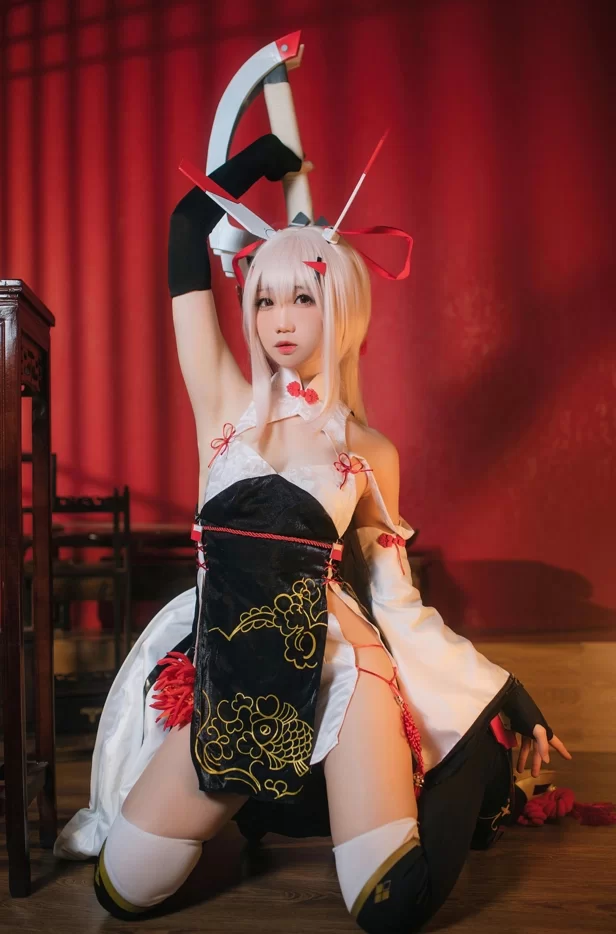 国产coser 焖焖碳 - 碧蓝航线 绫波旗袍 25P-375M【25P+375M】