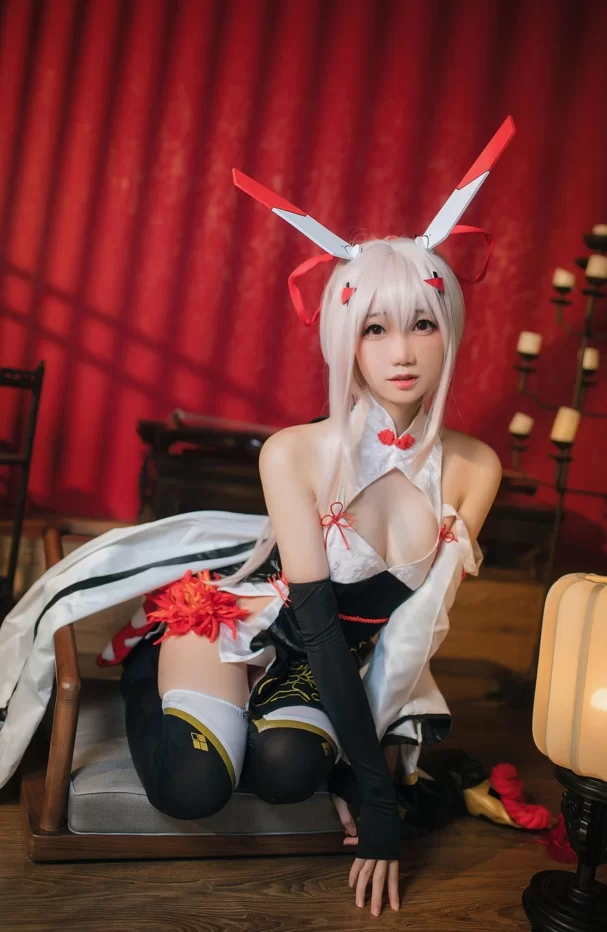 国产coser 焖焖碳 - 碧蓝航线 绫波旗袍 25P-375M【25P+375M】