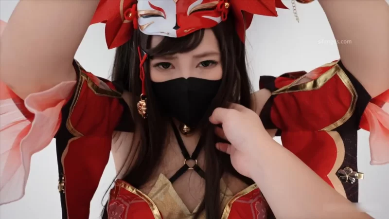 福利姬 大波翘臀少女福利姬[小小Q]羞耻露出，COS花火被绑调教椅【1+1.5G】