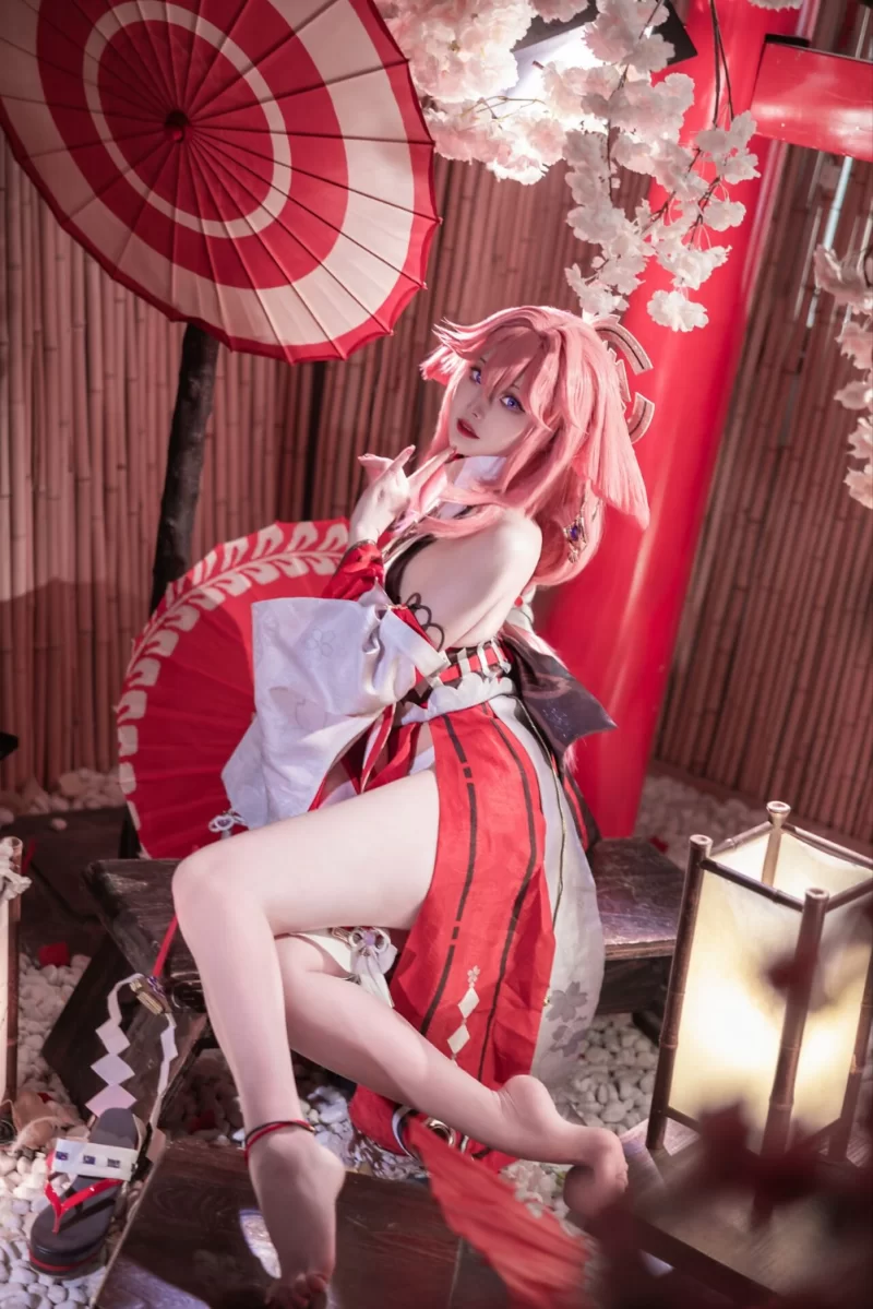 国产coser Natsuko夏夏子 –  八重神子[91P-618MB]【91P+618M】