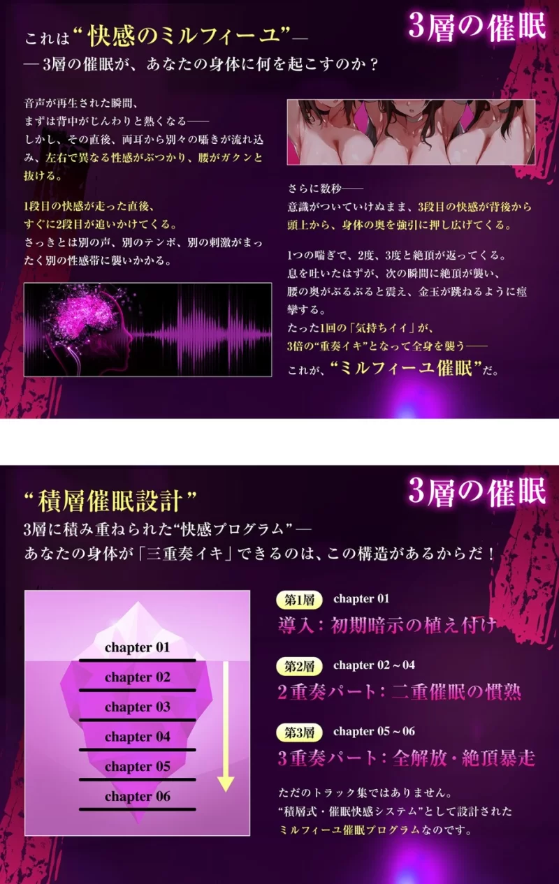 ASMR [简体中文版]三重催〇后宫～被低语支配腰部深处痉挛的「绝对快感」三重奏～【8V+300M】