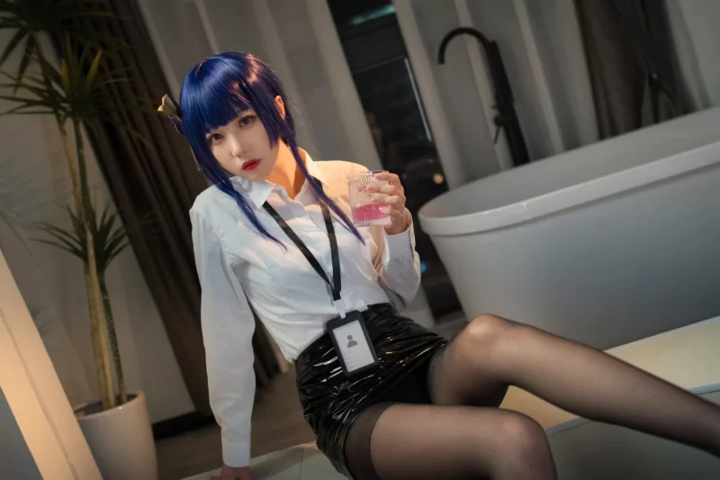 国产coser [影子喵Ghost] - 雷电将军 OL & 甘雨 OL-原神-71P【1+820m】