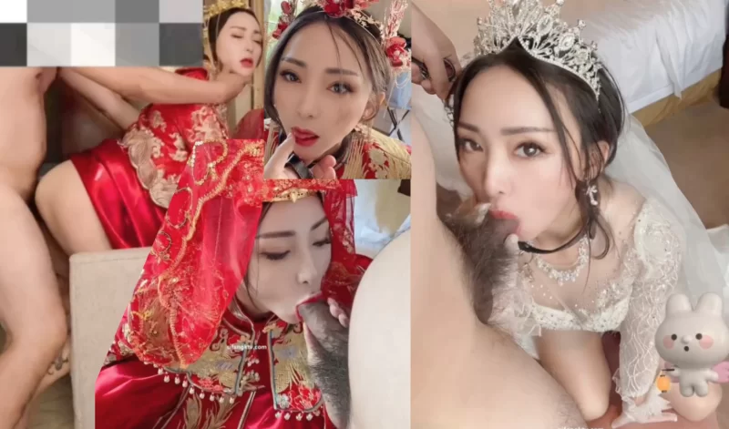 绿帽&换妻 [兔兔秀禾装〗洞房花烛夜中西式婚纱舔弄金主肉棒被疯【8v+893M】