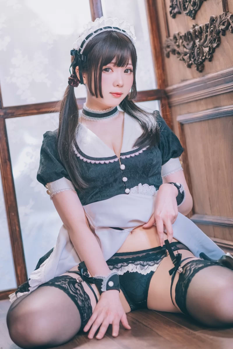 高颜值美女 霜月shimo - 女僕圖鑑 Shimo's Maid Collection vol.01【136P+198M】