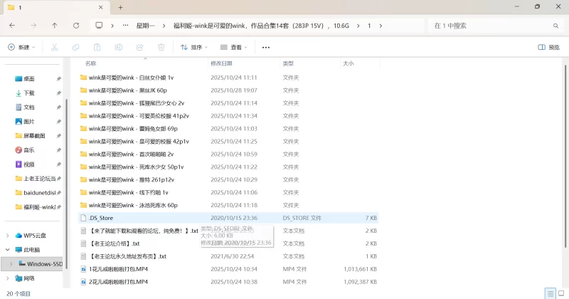 自拍 福利姬-wink是可爱的wink，作品合集14套【15v+10.5G】