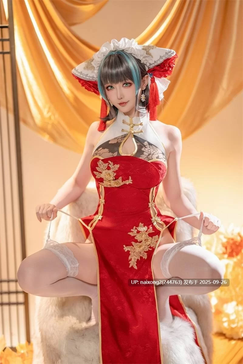 国产coser Hoshilily (星之迟迟) - 柴郡 - 碧蓝航线4K [50P+1V][987M]【1+987m】