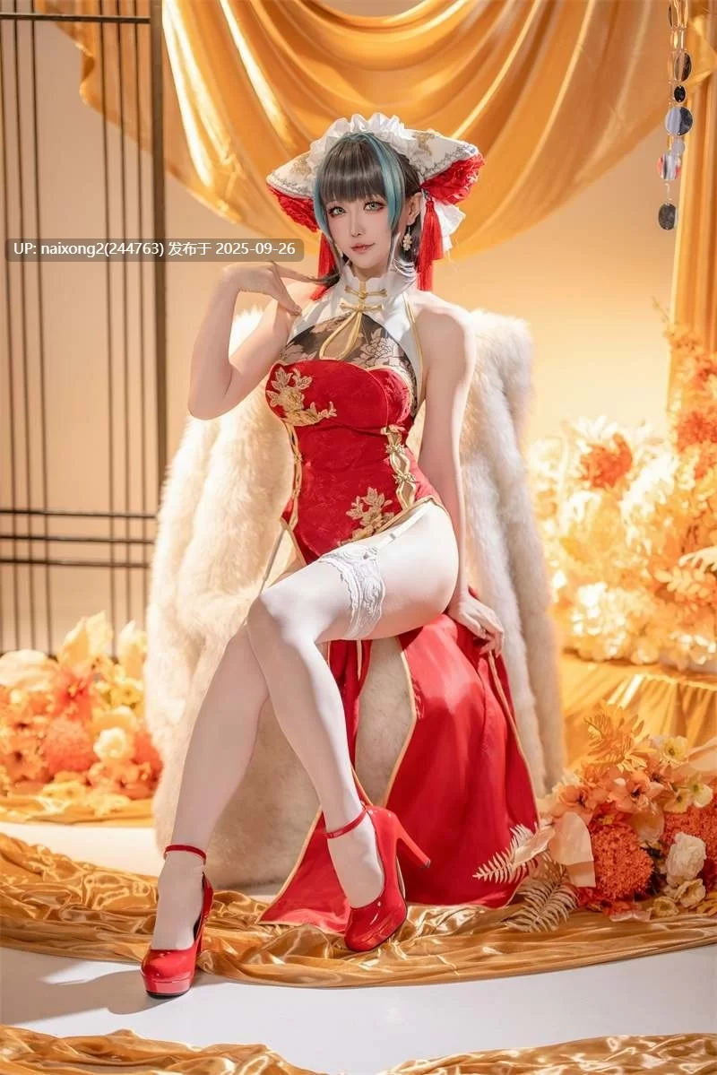 国产coser Hoshilily (星之迟迟) - 柴郡 - 碧蓝航线4K [50P+1V][987M]【1+987m】