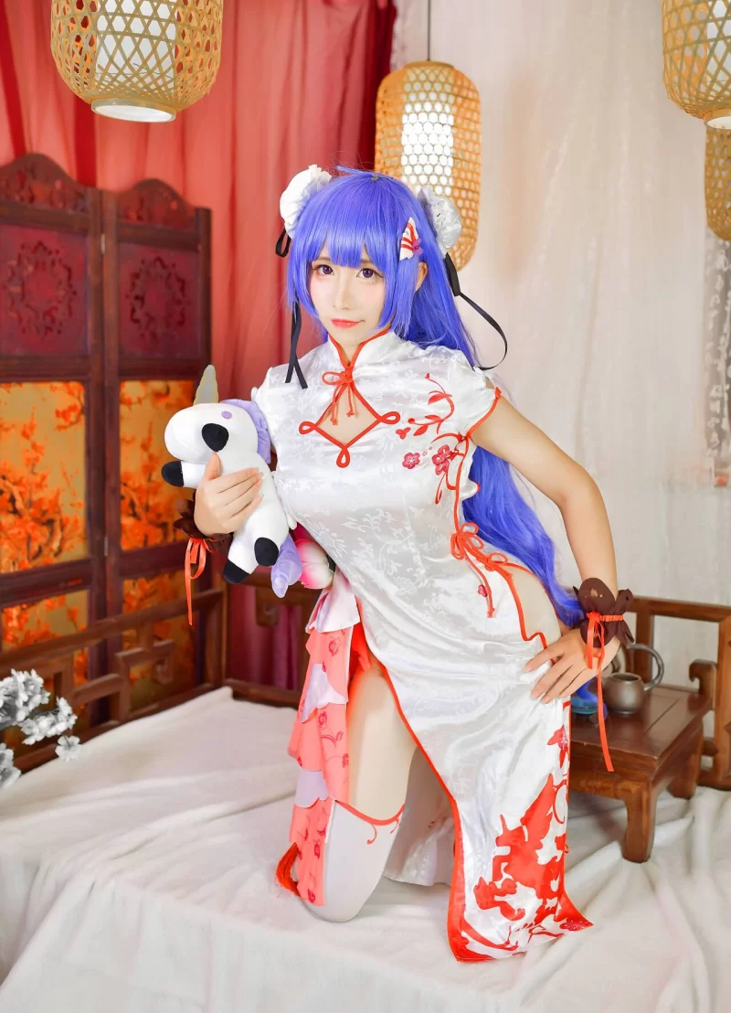 Cosplay 九曲Jean - 独角兽旗袍【9P+57M】