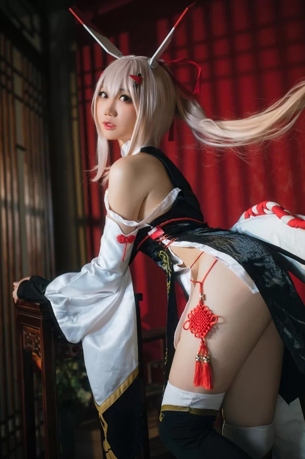 国产coser 焖焖碳 - 碧蓝航线 绫波旗袍 25P-375M【25P+375M】