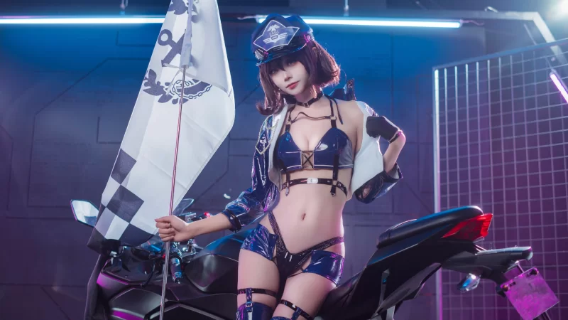 Cosplay 喜欢爱理吗 - &艾西Aiwest 碧蓝航线 巴尔的摩&信浓 赛车女郎【1+200M】