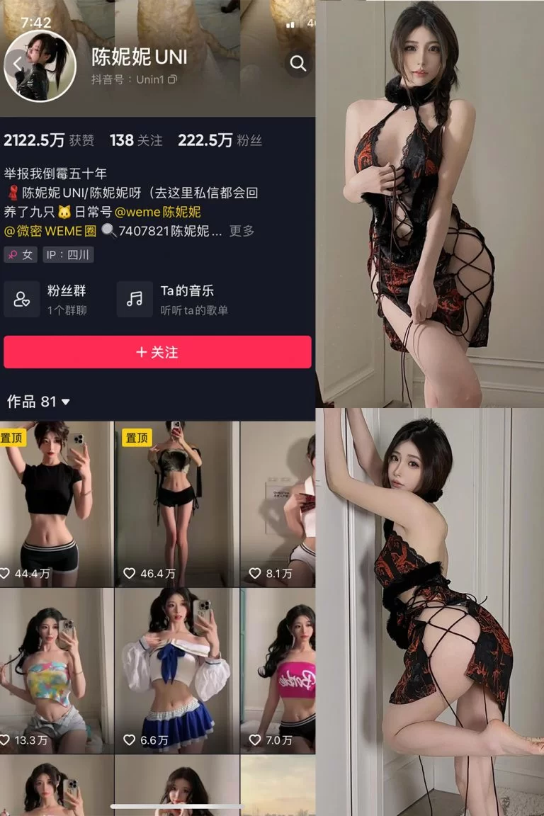 国产模特 陈妮妮UNI微密圈作品及抖音等全部合集【N+4g】