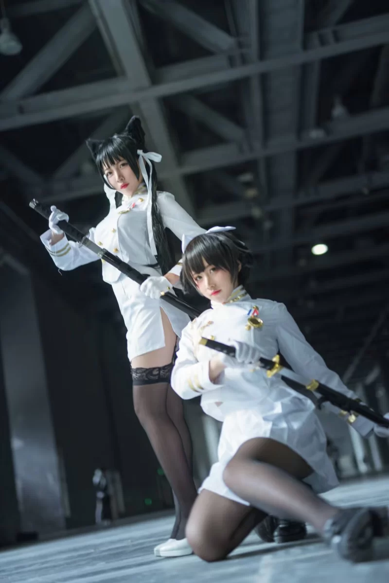 国产coser 九曲Jean - 爱宕 & 高雄【14P+82M】