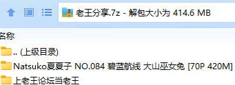 福利姬 Natsuko夏夏子 NO.084 碧蓝航线 大山巫女兔【70P+420M】
