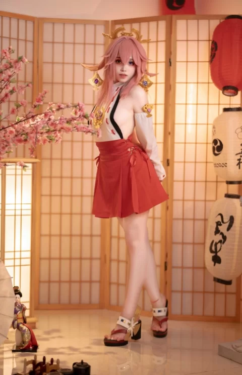 国产coser Bangni邦尼 - 八重神子 99P-782M【99P+782M】