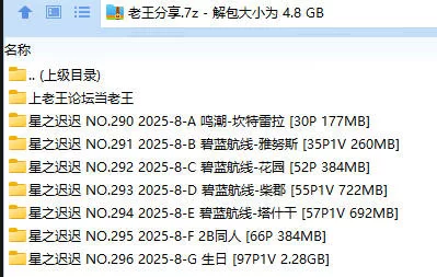 福利姬 星之迟迟 8月A-G 鸣潮 碧蓝航线 生日 7套【400P4V+4.84G】