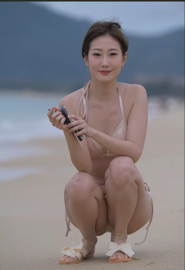 国产模特 街拍模特 若雨21 一始街拍作品 - 荒野人鱼-金色泳装【769P+1V+图片16G+视频19G】