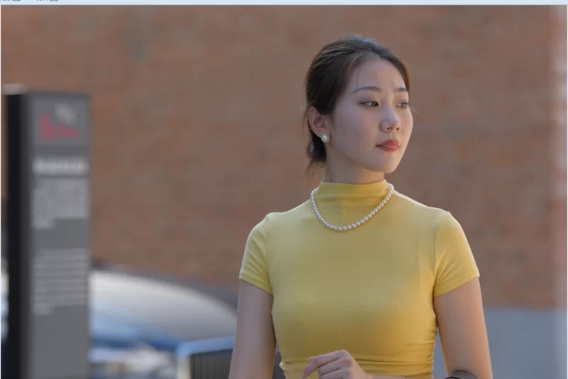 国产模特 街拍模特 若雨12 黄衫+白色包臀裙【765P+12.7G】