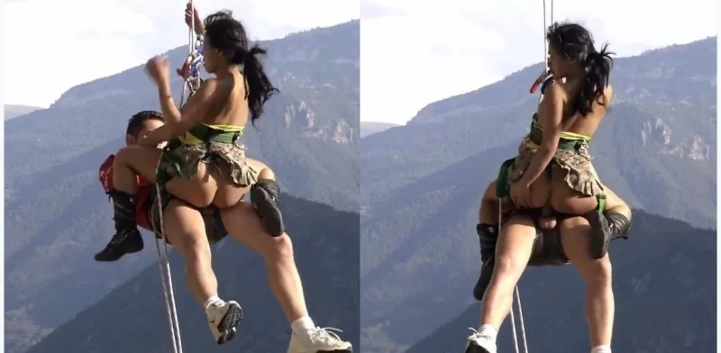 其他 稀奇！大开眼界！攀岩爱好者 高空做爱❤️挑战一切不可能 惊险刺激【1v+18MB】