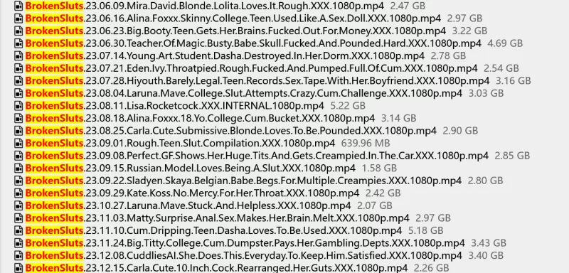合集 BrokenSluts 23年 1080p 合集【22p22v+65.74GB】